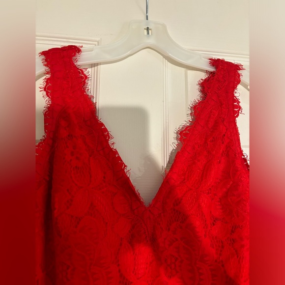 Red Lace Long Dress - Picture 3 of 9